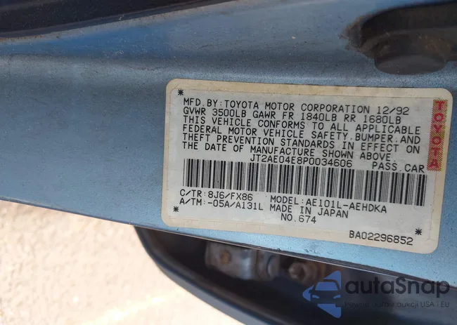 JT2AE04E8P0034606: 42226816