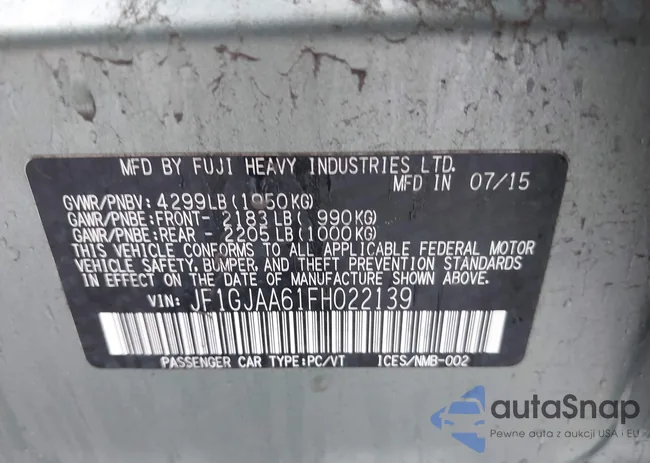 JF1GJAA61FH022139: 42226883