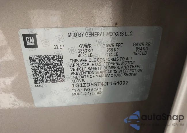 1G1ZD5ST4JF164097: 42226177