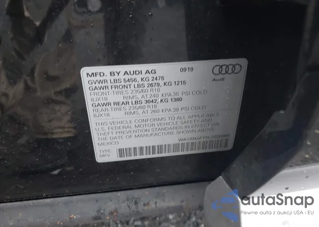 WA1ANAFYXL2020865: 42226305