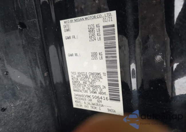 1N4AA6CV9MC506416: 42227443