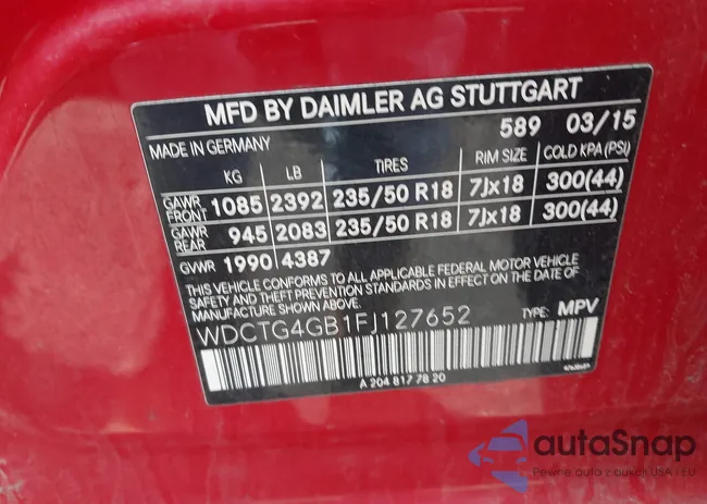 WDCTG4GB1FJ127652: 42227519