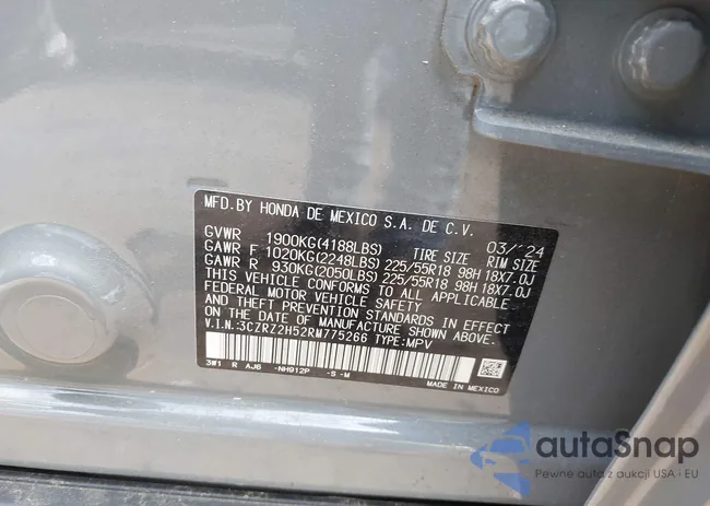 3CZRZ2H52RM775266: 42227766