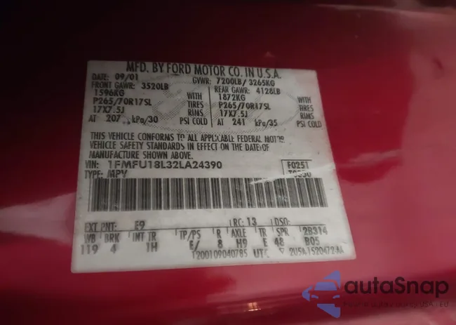 1FMFU18L32LA24390: 42227825