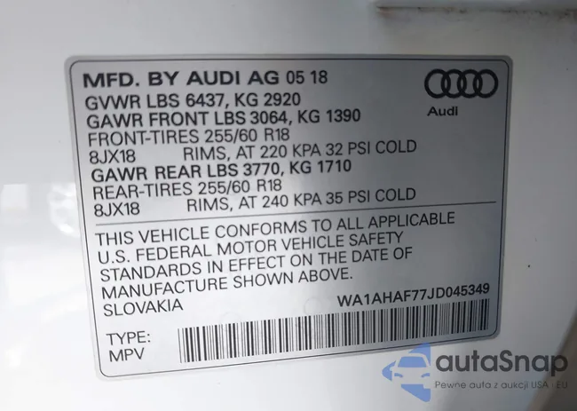 WA1AHAF77JD045349: 42227264