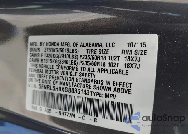 5FNRL5H9XGB036143: 42228431