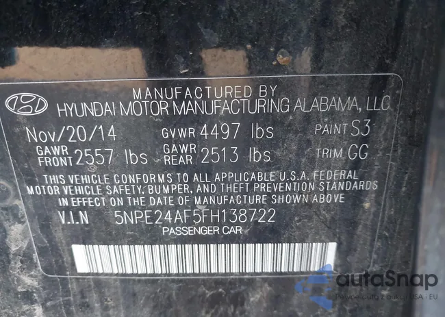 5NPE24AF5FH138722: 42228708