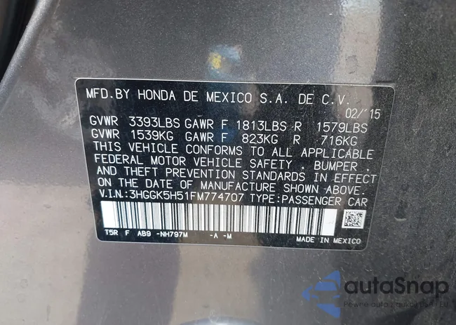 3HGGK5H51FM774707: 42228746