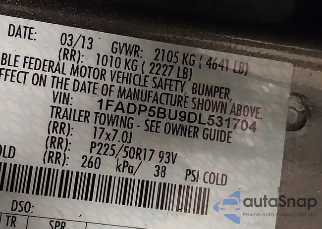 1FADP5BU9DL531704: 42228841