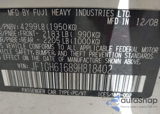 JF1GH61689H818402: 42228855