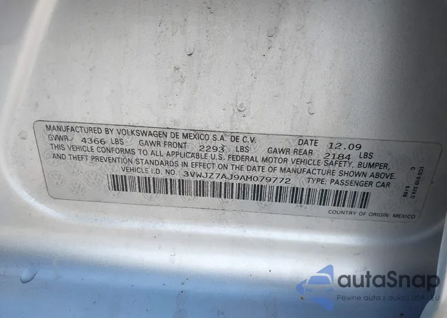 3VWJZ7AJ9AM079772: 42228071