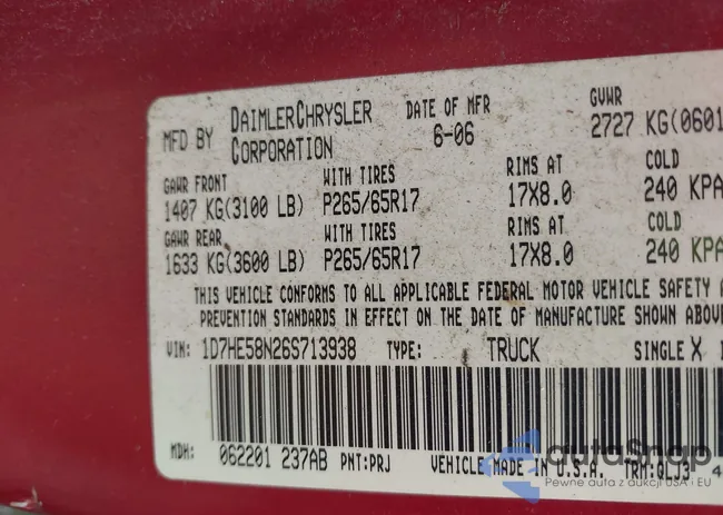 1D7HE58N26S713938: 42228131