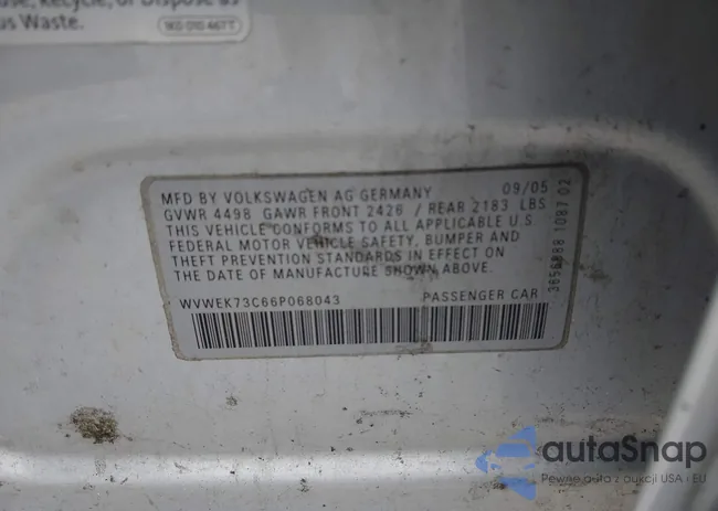WVWEK73C66P068043: 42228196