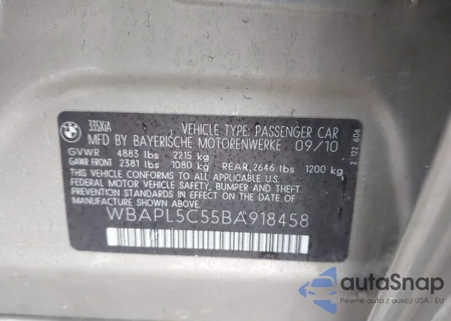 WBAPL5C55BA918458: 42228312