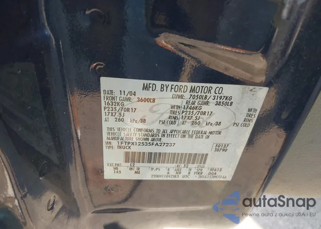 1FTPX12535FA27237: 42229820