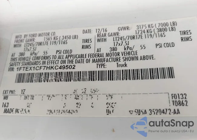 1FTEX1CF7HKC49502: 42229888