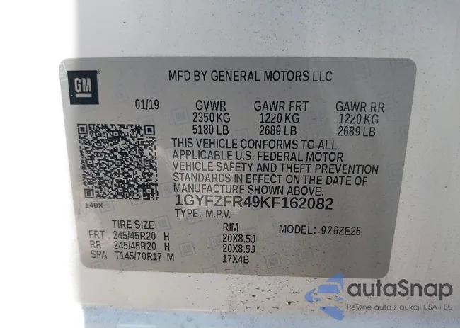 1GYFZFR49KF162082: 42229059