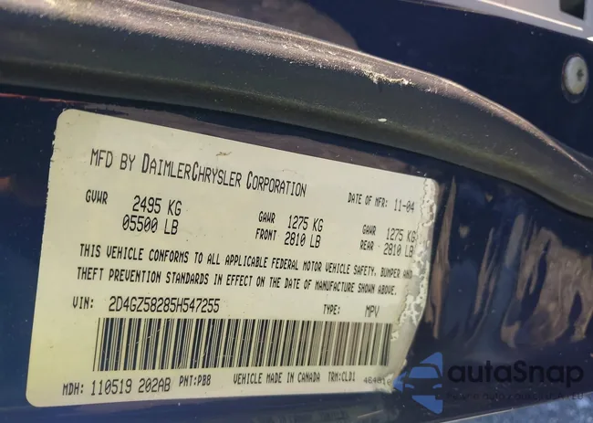 2D4GZ58285H547255: 42229191