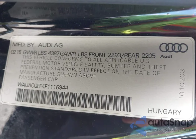 WAUACGFF4F1115944: 42230387