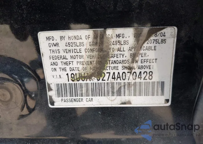 19UUA66274A070428: 42230407