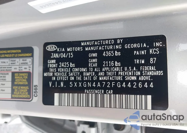 5XXGN4A72FG442644: 42230416