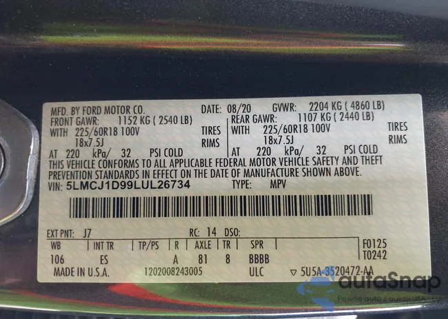 5LMCJ1D99LUL26734: 42230461