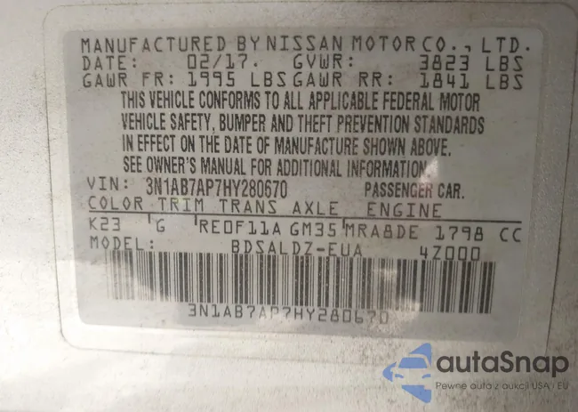 3N1AB7AP7HY280670: 42230663