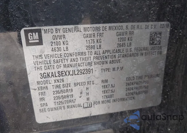 3GKALSEXXJL292391: 42230973