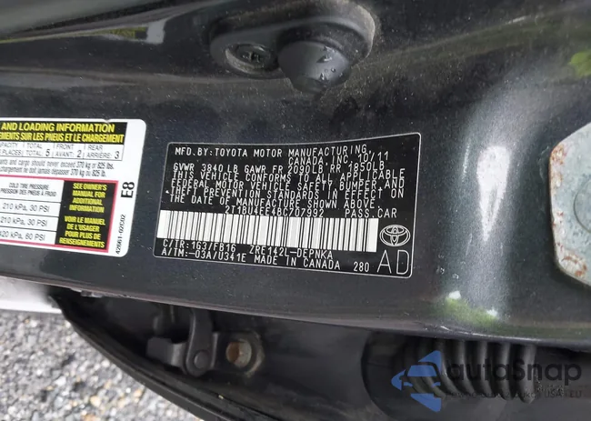 2T1BU4EE4BC707992: 42230140