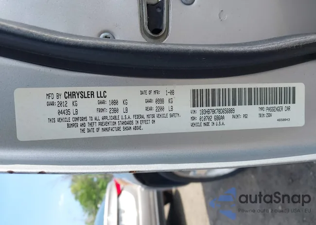 1B3HB78K78D656889: 42231395