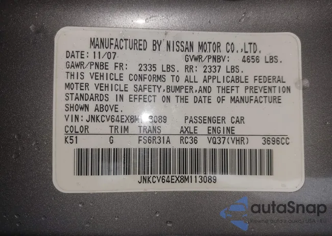 JNKCV64EX8M113089: 42231408