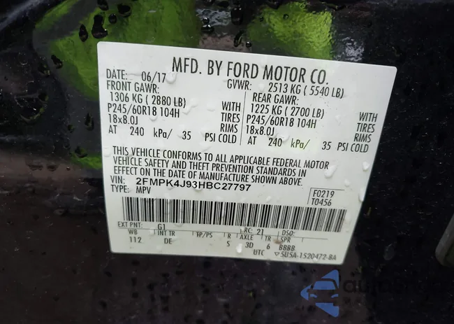 2FMPK4J93HBC27797: 42231433