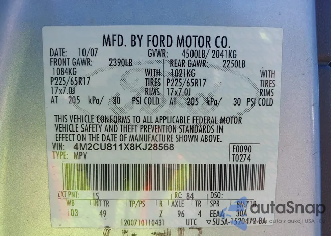 4M2CU811X8KJ28568: 42231505