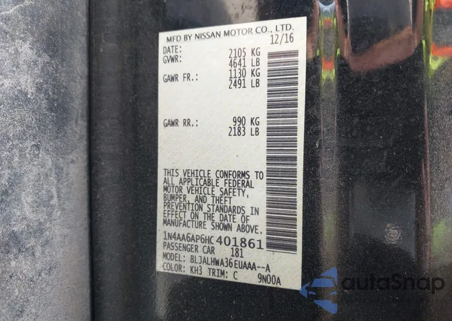 1N4AA6AP6HC401861: 42231606