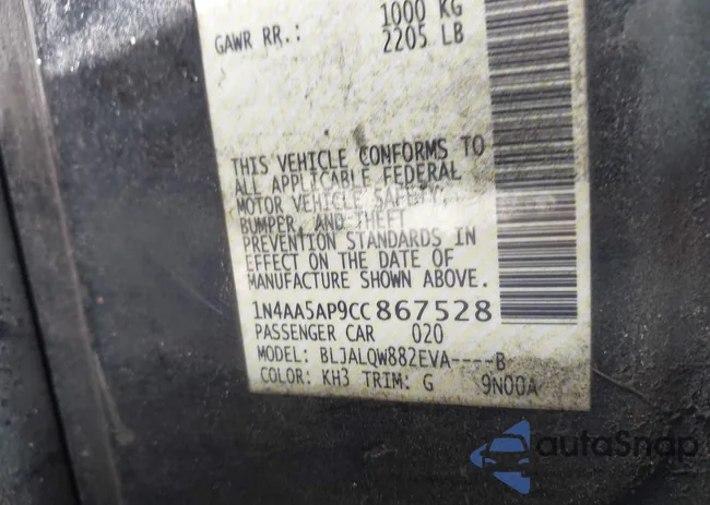 1N4AA5AP9CC867528: 42231783