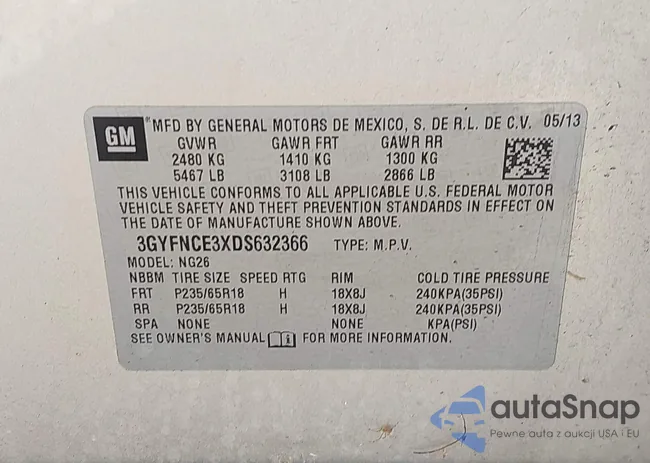 3GYFNCE3XDS632366: 42231784