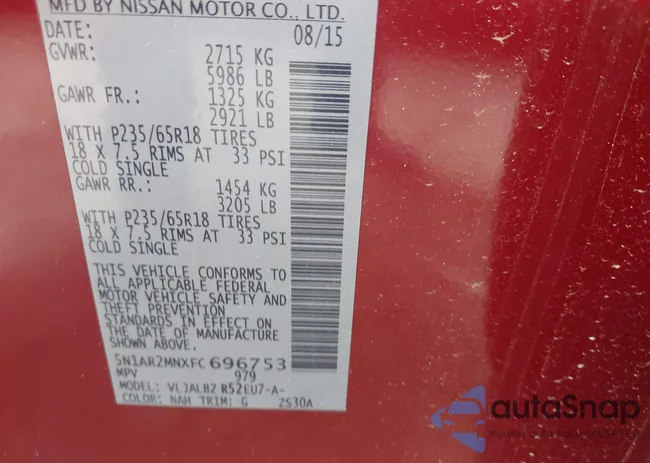 5N1AR2MNXFC696753: 42231839