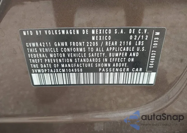 3VWDP7AJXCM104958: 42231862