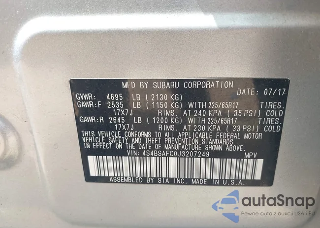 4S4BSAFC0J3207249: 42231885