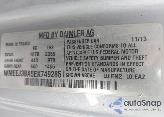 WMEEJ3BA5EK749285: 42231893