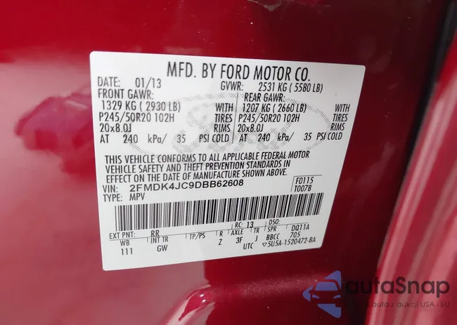 2FMDK4JC9DBB62608: 42230996