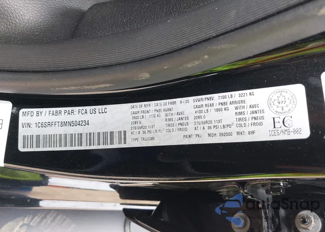 1C6SRFFT8MN504234: 42231041