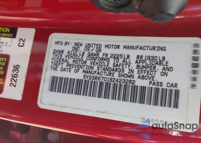 5Y2SR67019Z423282: 42231060