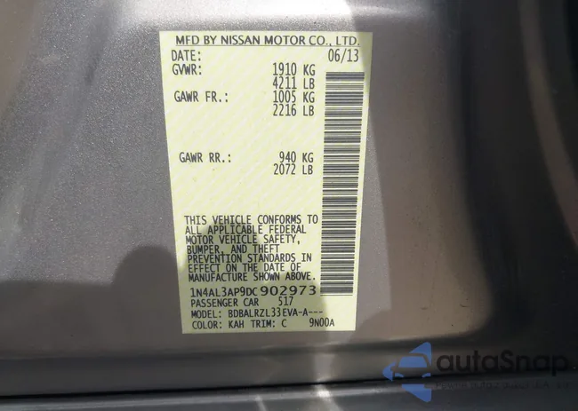 1N4AL3AP9DC902973: 42231113