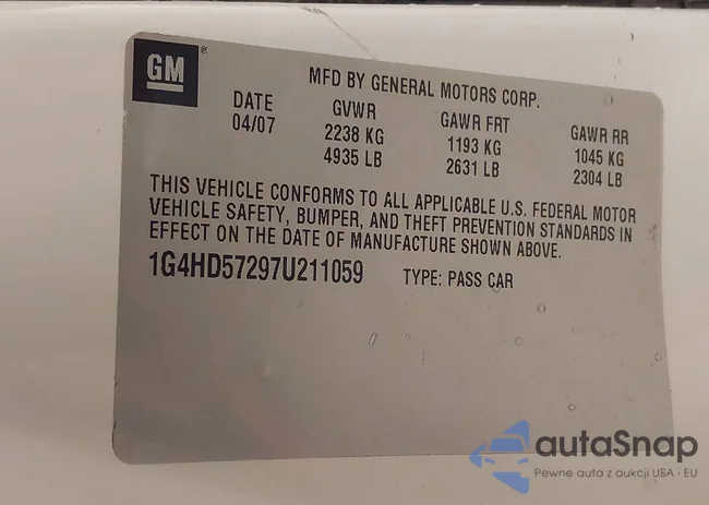 1G4HD57297U211059: 42231118