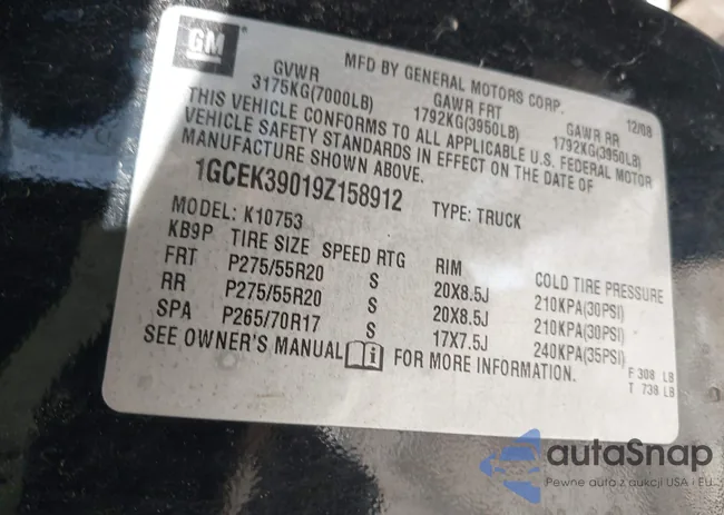 1GCEK39019Z158912: 42231123