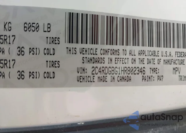 2C4RDGBG1HR802346: 42231253