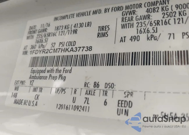 1FDYR2CM7HKA37738: 42231310