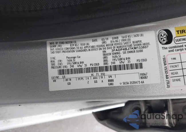 3FADP4BJ7KM133807: 42232453