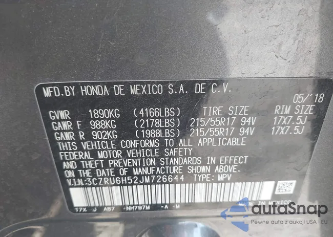 3CZRU6H52JM726644: 42232581